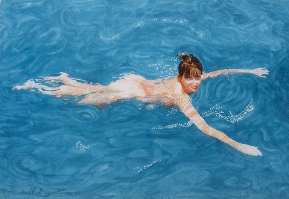 Maureen the mermaid 30 x 40 cm